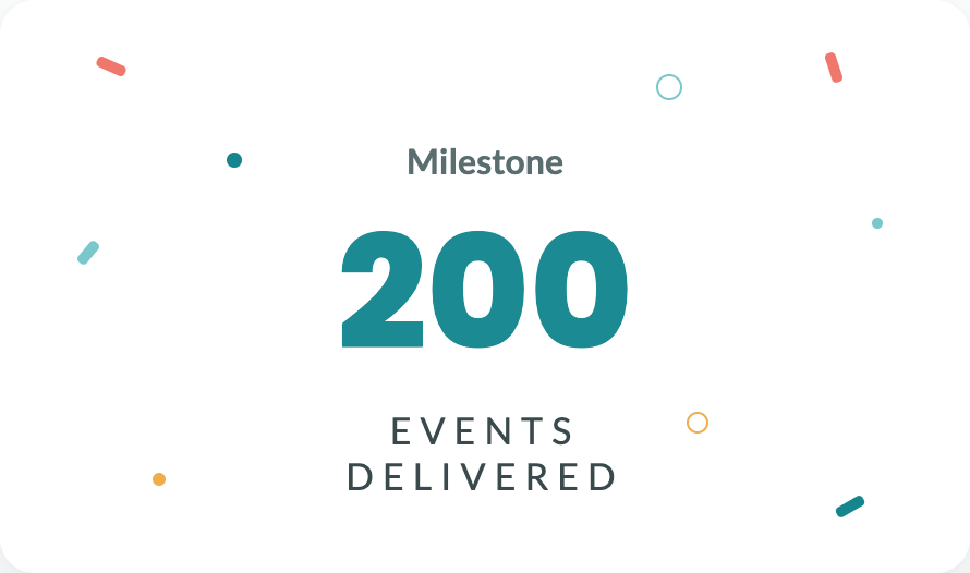 Milestone: 200 events delivered