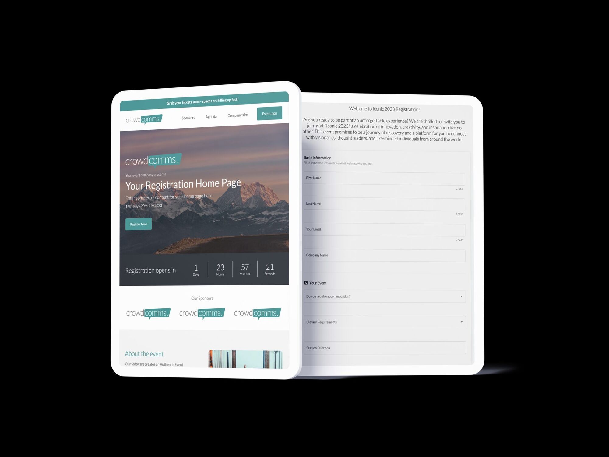 Event Registration, seamless event registration