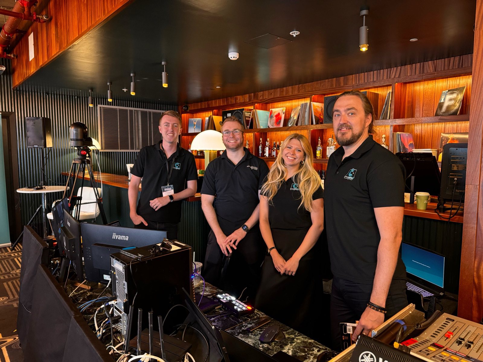The CrowdComms team supporting streaming & production