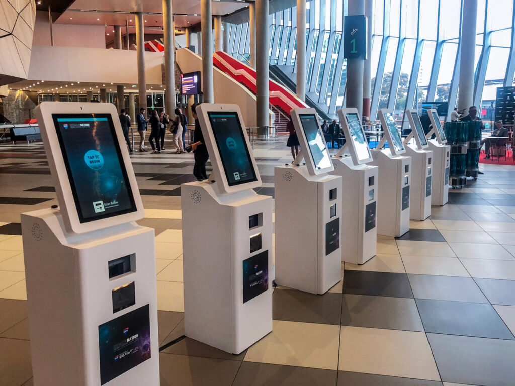 event registration badging kiosk