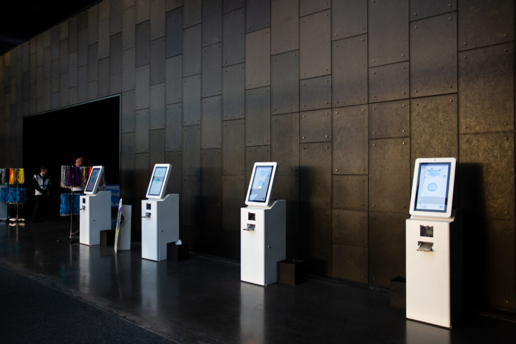 CrowdComms badging kiosks