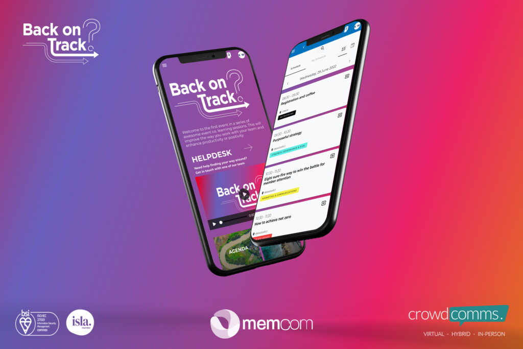 Memcom in-person event app powered by CrowdComms