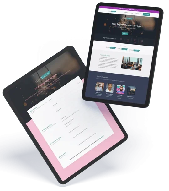 Event registration event technology for corporate events