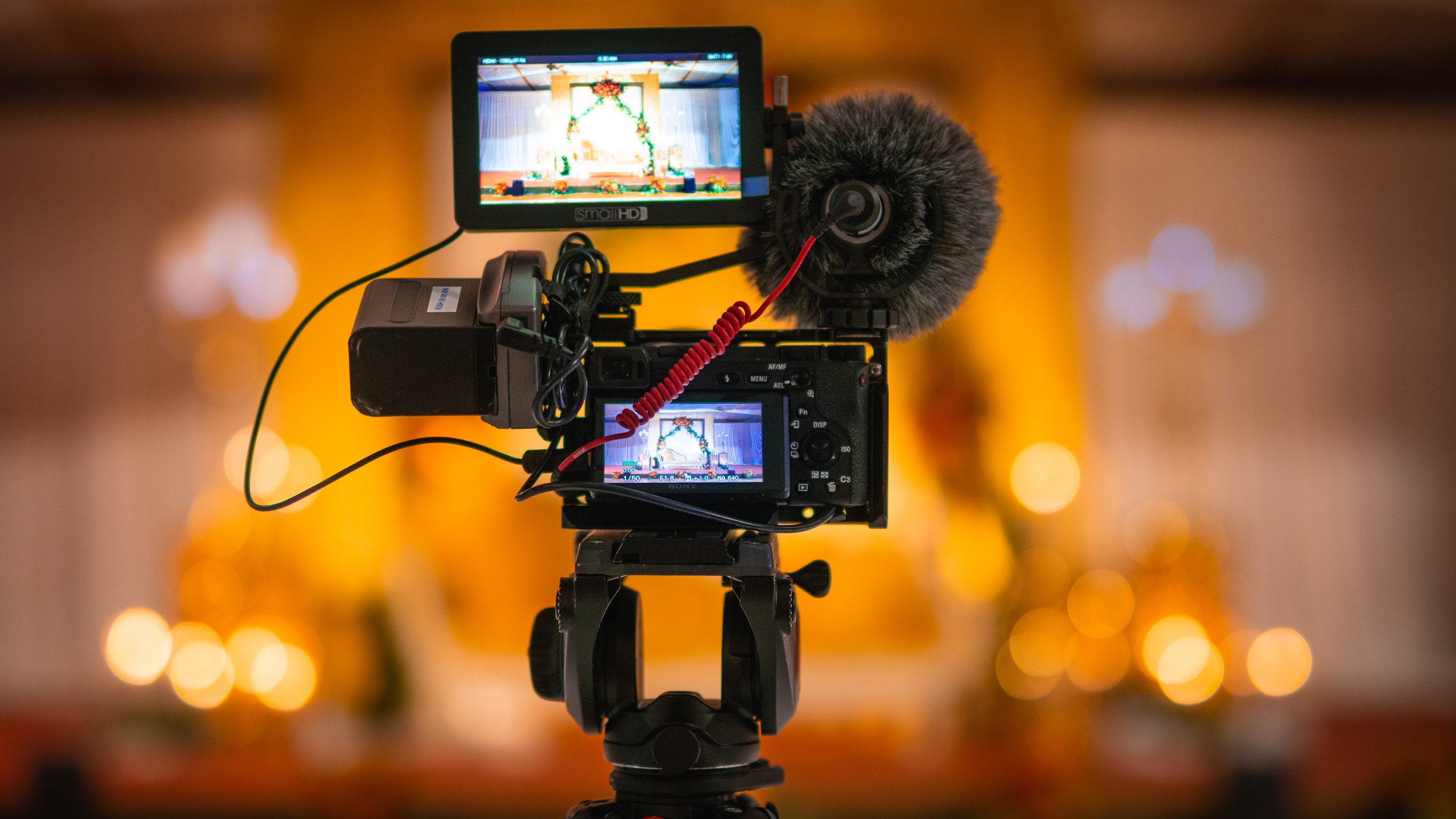 Filming for a hybrid event
