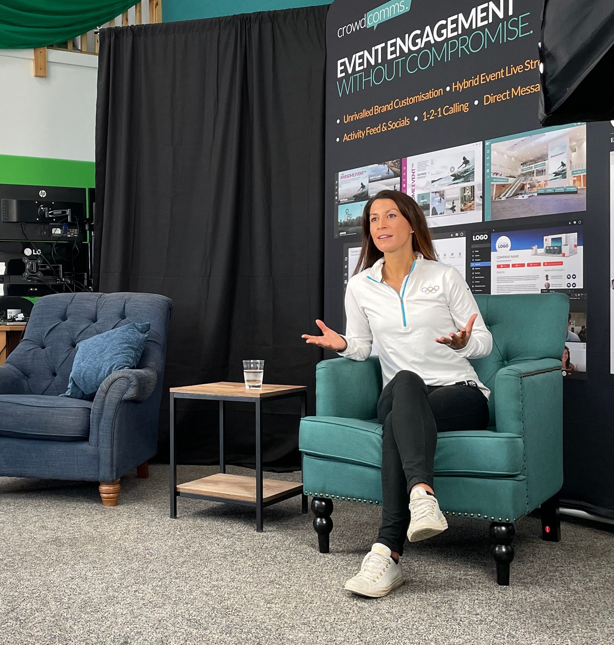 Shelley Rudman talking to CrowdComms