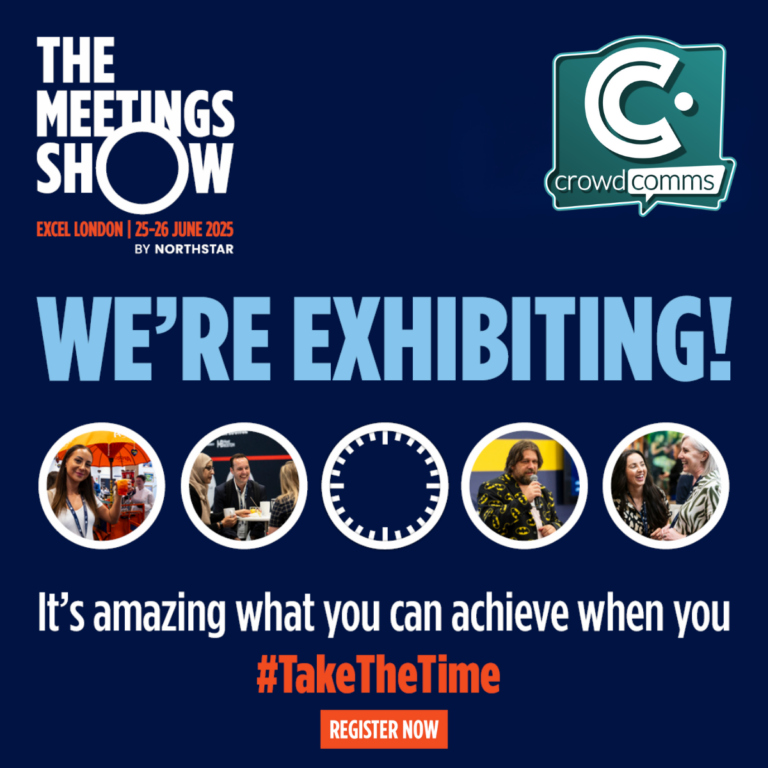 The Meetings Show 2025, CrowdComms, Exhibitor, Events, Event Tech, Event Profs, Event Planners, Event Pros